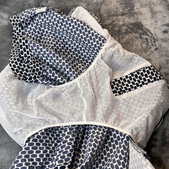 J Crew Swim Trunks Men 36 Blue White Lightweight Board Shorts Swim Wear Nautical - Picture 9 of 12